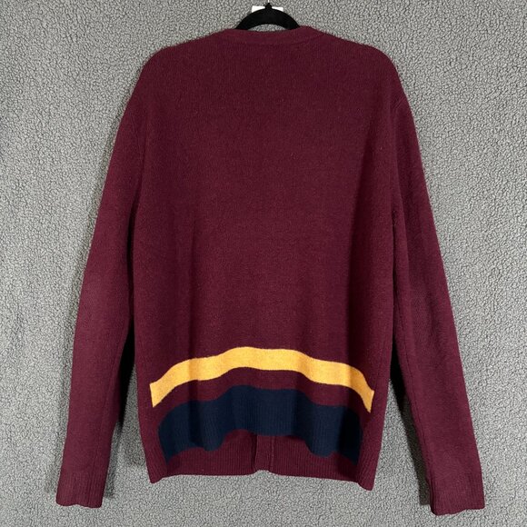 Fred Perry 100% Lambswool Cardigan Sweater - Men's Size XL - Red - Picture 3 of 8